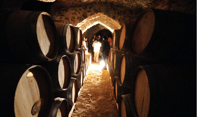 plek waar biologische rode wijn Verano Acrata wordt opgeslagen in ribera del duero
