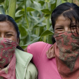 vrouwen van de zapatistabeweging op hun democratische koffieplantage