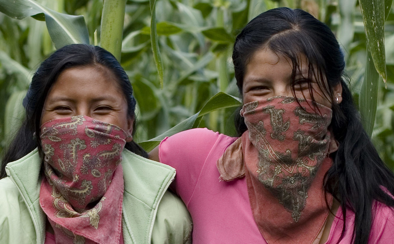 vrouwen van de zapatistabeweging op hun democratische koffieplantage