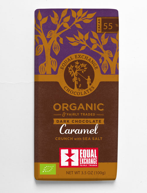 biologische fair trade chocolade met karamel en zeezout